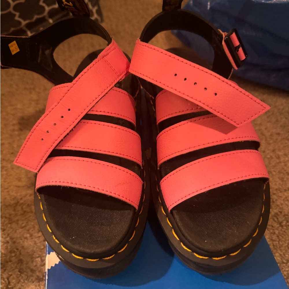 Dr. Martens Pink Strap Sandals